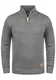 !Solid Petro Herren Winter Pullover Strickpullover Troyer Grobstrick mit Stehkragen und Reißverschluss, Größe:M, Farbe:Grey Melange (8236)