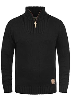 !Solid Herren Winter Pullover Troyer Petro Schwarz (9000)