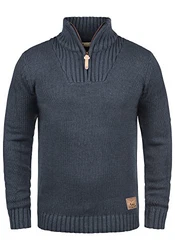 !Solid Herren Winter Pullover Troyer Petro Insignia Blue Melange (8991)
