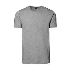 ID Unisex Interlock T-Shirt mit Rundhalsausschnitt, kurzärmlig (Medium) (Grau meliert)