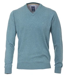 Herren Pullover unifarben Hoher Melange Pullover unifarben