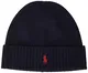 Polo Ralph Lauren Herren HAT Strickmütze, Blau (Hunter Navy 1230), One Size