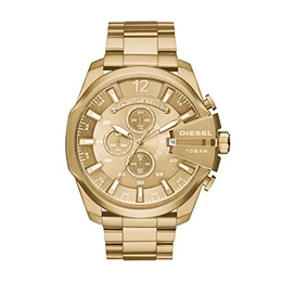 Herren Chronograph Quarz Uhr mit Edelstahl Armband DZ4360