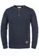 !Solid Terrance Herren Strickpullover Feinstrick Pullover Mit Rundhals Und Knopfleiste, Größe:M, Farbe:Insignia Blue Melange (8991)
