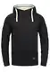 Blend BHSales Herren Kapuzenpullover Hoodie Pullover mit Kapuze Kordelzug Kängurutasche Rippbündchen Label-Details Baumwollmischung Regular fit, Größe:M, Farbe:Black (70155)