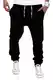 MT Styles Herren Harem Jogger Chino-Hose Jeans-Hose C-60 [Schwarz, W38]
