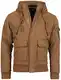 Herren gefütterte Winterjacke der Marke Young & Rich Jacke Parka Bomberjacke Vintage in der Farbe Braun S Herren gefütterte Winterjacke der Marke Young & Rich Jacke Parka Bomberjacke Vintage in der Farbe Braun S