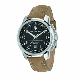 Herren Analog Quarz Uhr mit Leder Armband R8851121004