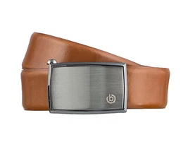Gürtel Herrengürtel Ledergürtel Automatikschließe Cognac 3156, Farbe:Braun, Länge:85