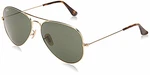 Ray Ban Unisex Aviator Large Metal Sonnenbrille MOD. 3025 Grün/Gold