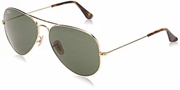 Ray Ban Unisex Sonnenbrille RB3025, Gr. X-Large (Herstellergröße: 62), Grün (Gestell: Gold, Gläser: Grün Klassisch 181)