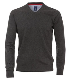 Herren Pullover unifarben Hoher Melange Pullover unifarben