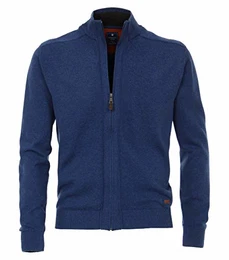 Herren Melange Strickjacke unifarben Hoher 100% Baumwolle