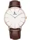 Alienwork Navy Blue Herren Damen Armbanduhr Quarz blau mit Lederarmband Ultra-flach Slim-Uhr