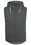 !Solid Dry Herren Steppweste Outdoor Weste Mit Kapuze Und Stehkragen Dark Grey