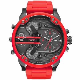 Herren Analog Quarz Uhr mit Edelstahl Armband DZ7370