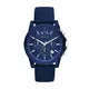 Armani Exchange Unisex Chronograph Quarz Uhr mit Silikon Armband AX1327
