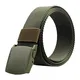ALAIX Verstellbarer Gürtel mit Kunststoffschnalle, Nylongewebe, 4 cm breit, Militäroptik - Einheitsgröße - Olive