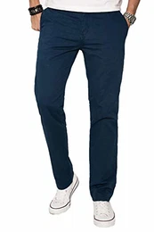 A. Salvarini Herren Designer Chino Stoff Hose Chinohose Regular Fit AS016 AS-016-Petrolblau-W32-L30