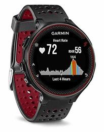 Forerunner 235 Schwarz und Marsala-Rot - GPS-Laufuhr mit Herzfrequenzmessung am Handgelenk, 010-03717-71