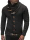 Leif Nelson Herren Strickjacke Schalkragen Slim Fit Winter-Freizeit-Jacke Sommer Moderne Männer Pulli Grobstrick Sweatjacke Langarm Herren schwarzer Hoodie-Pullover, Anthrazit, M