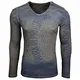 Printed Motiv Druck Herren Langarm Shirt T-Shirt Longshirt A1-RN10109, Größe:M, Farbe:Anthrazit