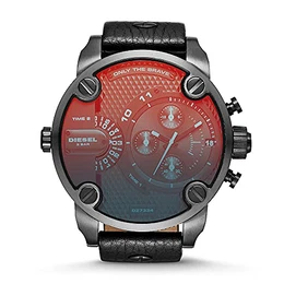 Herrenuhr Little Daddy Multifunktionswerk Edelstahl schwarz, DZ7334