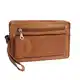 Branco Leder - Exquisite Leder HerrenHandgelenktasche, Herrentasche,Handtasche, Ledertasche, Doppelkammer verfügbar - präsentiert von ZMOKA® (Tan - Natur)