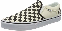 Herren Asher Sneaker, Weiß Checkers Black Natural, 43 EU