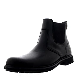 Herren Stormbucks Chelsea Pull-on Chukka Boots, Schwarz (Black Smooth), 43.5 EU