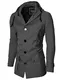 MODERNO Parka Mantel Herren Winter Slim Fit (MOD13533C) Dunkelgrau EU L