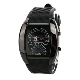 LEORX LED Sport-Armbanduhr - Car Dashboard Design wasserdichte Uhr (schwarz)