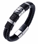 Halukakah Vulkan Herren-Armband Schwarz/Silber