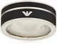 Emporio Armani Herren Ring EGS2032040, Silber/Schwarz, 58.5 DE