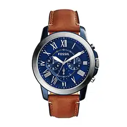 Herren Chronograph Quarz Uhr mit Leder Armband FS5151