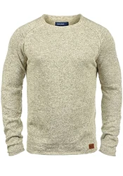 Blend Dan Herren Strickpullover Feinstrick Mit Rundhals (20700587ME) Bone White