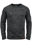 Blend Dan Herren Strickpullover Feinstrick Mit Rundhals (20700587ME) Black (70155)