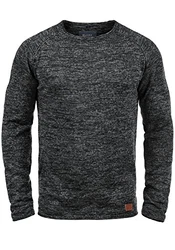 Blend Dan Herren Strickpullover Feinstrick Mit Rundhals (20700587ME) Black (70155)