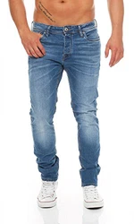 JACK & JONES Tim Original Slim Fit Herren Jeans Blau