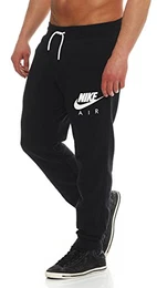 Air AW77 Heritage Fleece Cuffed Herren Trainingshose Farbe: Schwarz/Weiß; Größe: S