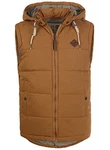 !Solid Dry Herren Steppweste Outdoor Weste Mit Kapuze Und Stehkragen Cinnamon