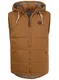 !Solid Dry Herren Weste Steppweste Outdoor Weste Mit Kapuze Und Stehkragen, Größe:L, Farbe:Cinnamon (5056)