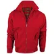MyShoeStore Harrington-Jacke für Erwachsene, Unisex, für Damen und Herren, Vintage-Stil, Retro, 1970er-Jahre, Bomberjacke mit Schottenkaro-Innenfutter Gr. Small, rot
