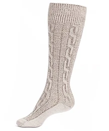 Tracht & Pracht - Herren Baumwolle - Trachtensocken Kniebund - Socken Grau/Meliert - 47