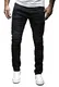 MERISH Herren Jeanshose Chino Slim FIT Jeans Hose 4 Farben Neu Style Trend J1166b Schwarz 33/32