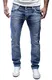 MERISH Amica by Herren Jeans Straight Fit Destroyed Blue Jeans J9653 Blau 33/32