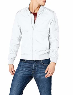 Urban Classics TB1258 Light Bomber Bomberjacke Weiß Urban Classics TB1258 Light Bomber Bomberjacke Weiß