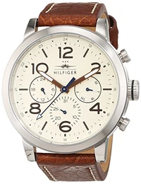 Herren Analog Quarz Uhr mit Leder Armband 1791230