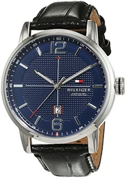 Herren Analog Quarz Uhr mit Leder Armband 1791216