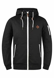 !Solid Tilly Herren Übergangsjacke Herrenjacke Jacke gefüttert mit Kapuze, Größe:M, Farbe:Black (9000)